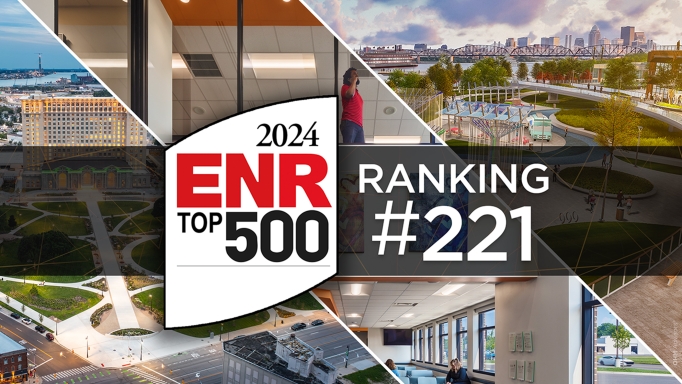 OHM Advisors is #221 on ENR's 2024 Top 500 list graphic