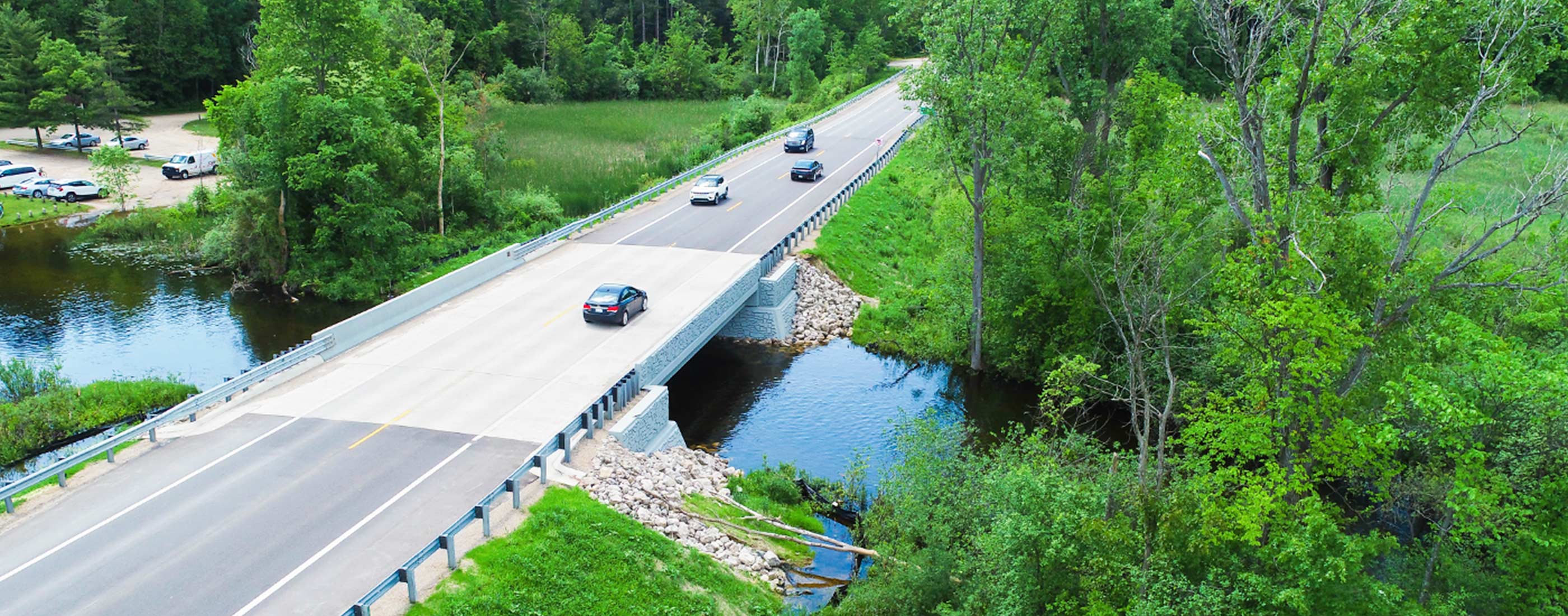 The Wixom Road bridge replacement increased shoulder width providing more safety for drivers.