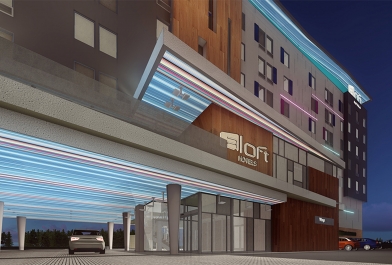 Our newly designed Aloft Hotel in Columbus, Ohio.