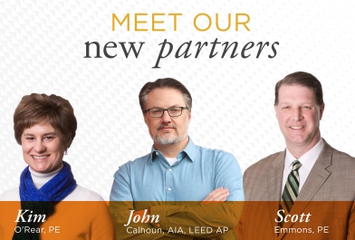 Meet our newest employee partners, Kim O'Rear, John Calhoun and Scott Emmons.
