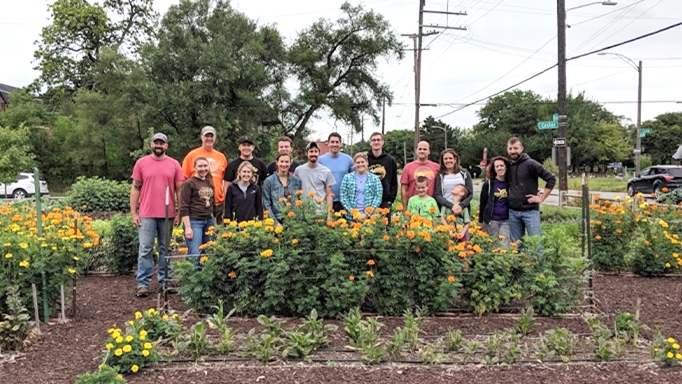OHM Advisors gives back by volunteering at places like the Community Garden in Detroit.