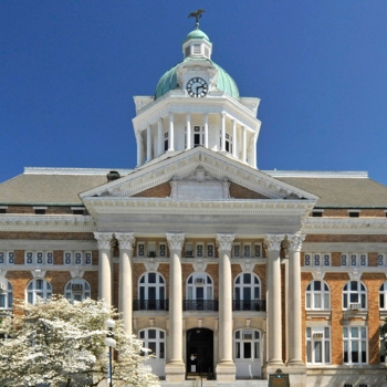 The historic Giles County Courthouse (shown from the front) is one of Tennessee’s most picturesque courthouses but needed a facilities condition assessment to inform improvements.